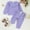 Purple, variant on Girls Boys Winter Pajamas New Children and Girls Solid Color Lace Splicing Hoodie Long Pants Two Piece Set Long Sleeve Round Neck Tops/Shirt Set Style B-27 Purple 110