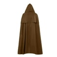 thumbnail image 3 of Hvyesh Men and Women Gothic Hooded Cloak Renaissance Robe Witch Halloween Cosplay Custume, 3 of 5