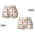 thumbnail image 3 of Rocae Strawberry for Women's Quick-Dry Running Shorts,Ladies Active Athletic Apparel Yoga Workout Gym Running Volleyball Spandex Shorts X-Large, 3 of 9