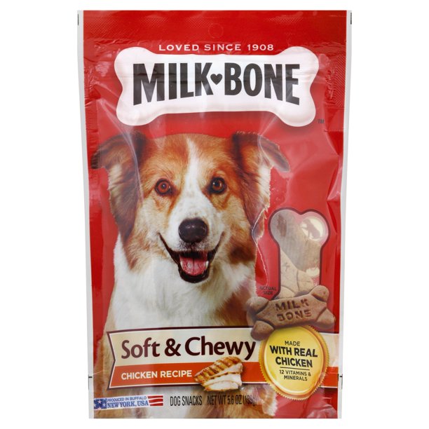 MilkBone Soft & Chewy Chicken Recipe Dog Snacks, 5.6Ounce Walmart
