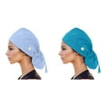 thumbnail image 1 of (2-Pack) Kcodviy and Womens with Sweatband Leather Baseball Caps Men Mens for Cap Hat Baseball Caps Men able with Buttons Scrub Bouffant Hat Racks for Baseball Caps Door Baseball Caps, 1 of 4