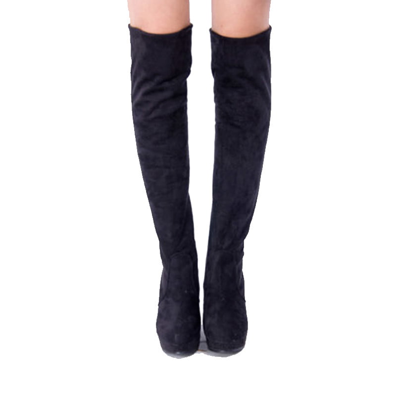 high suede boots womens