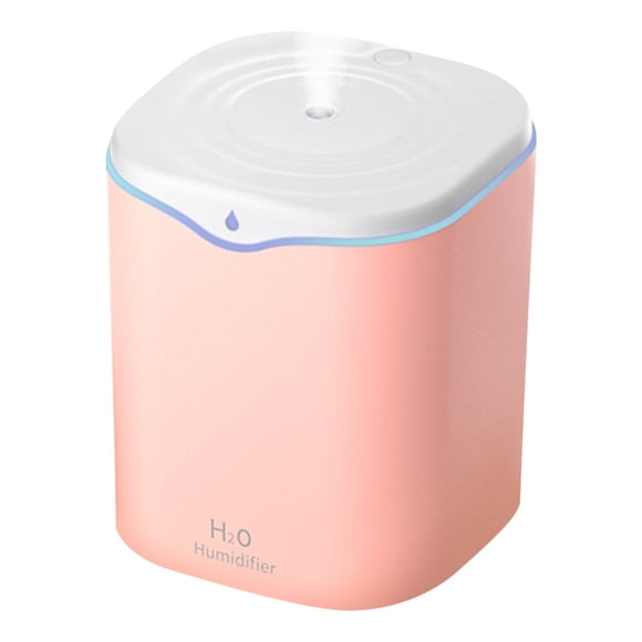 Humidificador dual de 2L con aromaterapia - Alimentación USB, funcionamiento silencioso, diseño mini de escritorio para hogar y oficina - 5,12x5,12x6,33 in