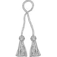 thumbnail image 3 of Turkish Head Double Tassel Curtain and Drapery Tieback / Holdback, 3 3/4" Tassel (9.5cm), 27" Spread (68.5cm) # BHCT, White Gold Red #572 (Burgundy Red, Wine Red, White Gold) Set of 4, 3 of 4