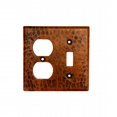 thumbnail image 1 of Premier Copper Products SCOT Plaque de Commutation Combinée avec Prise à 2 Trous et Commutateur à Bascule Unique, 1 of 1
