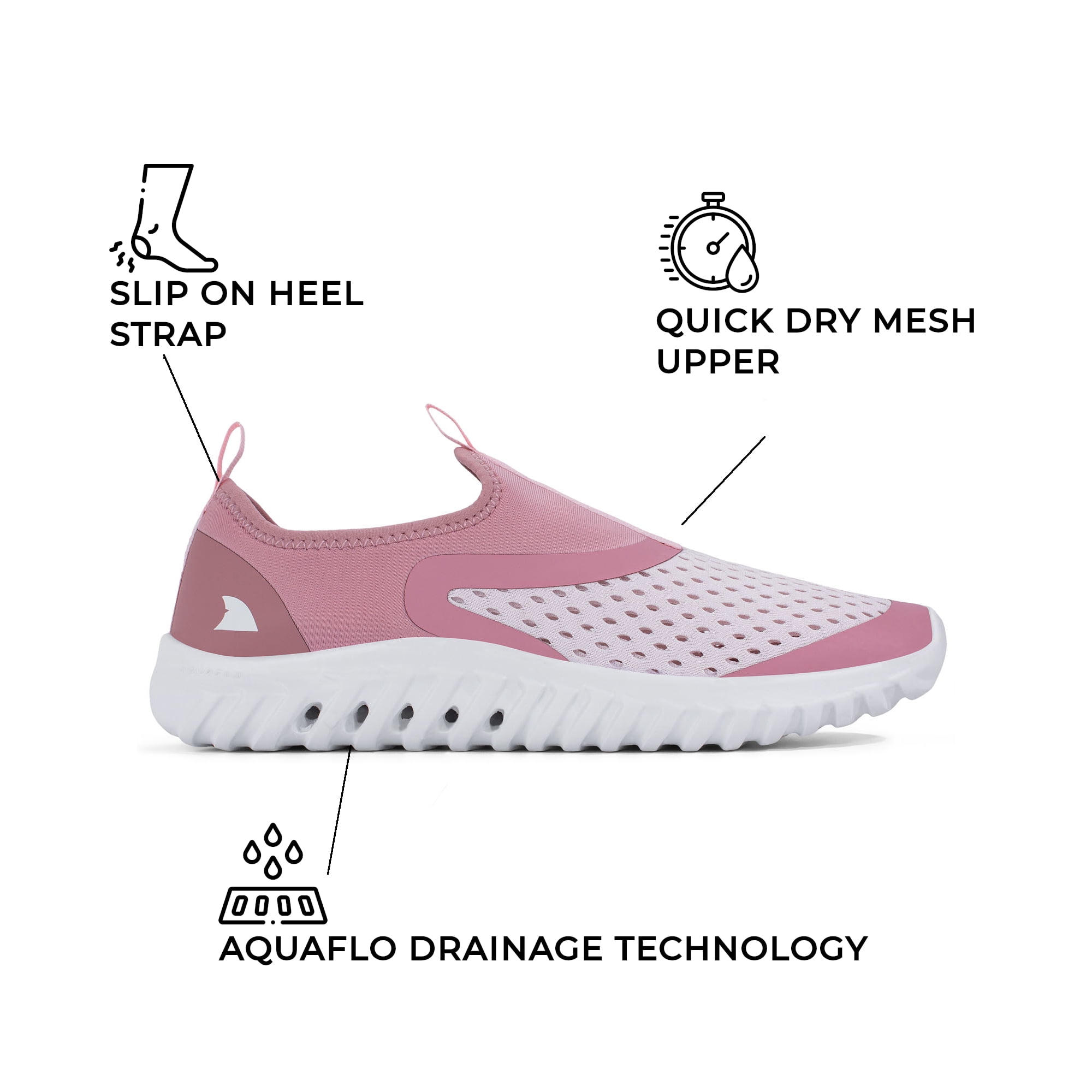 Rugged Shark Women's Pull On Water Sneakers