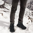 thumbnail image 2 of Ecetana Men's Winter Snow Boots Warm Faux Fur Lined Non Slip Outdoor Shoes for Hiking Walking, 2 of 7