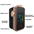 thumbnail image 4 of Fingertip Pulse Oximeter for Oxygen Level and Pulse Rate, Batteries and Lanyard Included - Black/Rose Gold, 4 of 7