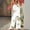 White, variant on Womens Floral Jumpsuits Sleeveless Spaghetti Strap Boho Wide Leg Pant One Piece Jumpsuits Baggy Overalls Crew Neck Going Out Date Night Womens Rompers For Summer XL