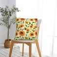 thumbnail image 5 of Fuzoiu Sunflowers And Butterflies Print Square Pillow Cover,Hidden Zipper Design,Luxury Square Pillow Case, Throw Pillow,Couch Cushion-24"x24", 5 of 7