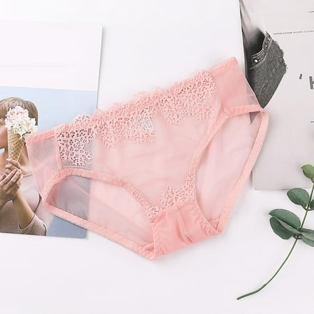 

Coappsuiop Lingerie For Women Women s Fashion Mesh Low Waist Lace Refreshing Breathable Solid Underpants Underwear Women