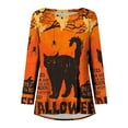 thumbnail image 4 of Costumes d'Halloween pour Femmes 2023 en Solde T-Shirts Oversize Col Rond Imprimé Halloween Manches Courtes T-Shirt Blouse Tops, 4 of 5