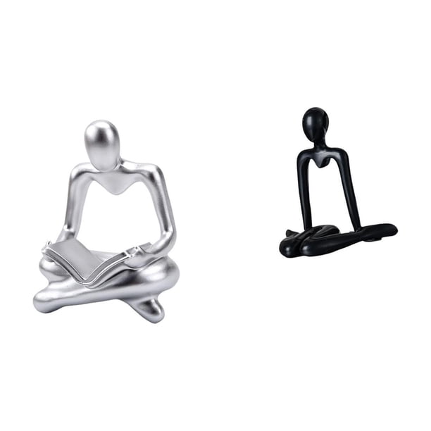 Figura de pensador abstracto,Estatua de pensador abstracto,decoración para el hogar,Figura de escritorio,Escultura abstracta de pensador para decoración de oficina y hogar.,Figura decorativa