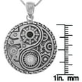 thumbnail image 3 of Jewelry Trends Sterling Silver and CZ Steampunk Yin Yang Pendant on 18 Inch Box Chain Necklace, 3 of 5
