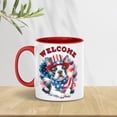thumbnail image 3 of Boston Terrier Patriotic Welcome for 4Th of July Independence Day 11oz Accent Two-tone Mug Gentleman Dog Lover Gifts Coffee Tea Cup - 00010, 3 of 5