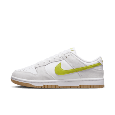 Nike Dunk Low Women's Shoes Color: White/Gum Yellow/Bright Cactus Size: 11