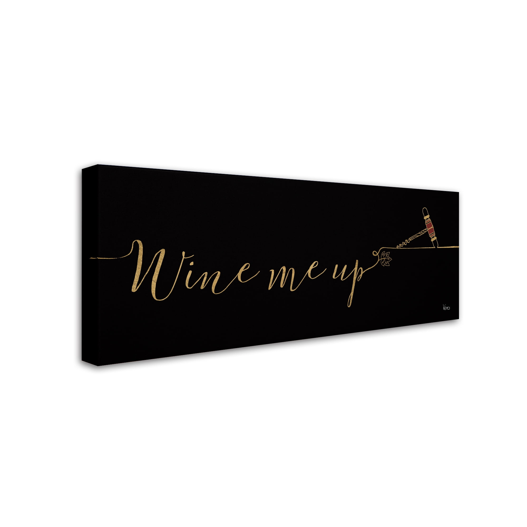 Trademark Fine Art 'Underlined Wine III Black' Canvas Art by Veronique Charron