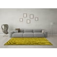 thumbnail image 3 of Ahgly Company Machine Washable Indoor Square Persian Yellow Traditional Area Rugs, 3' Square, 3 of 4