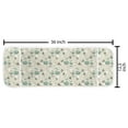 thumbnail image 2 of Floral Microwave Oven Cover, Romantic with Little Hearts Swirled Stems with Blossoms Feminine Graphic, Water Resistant Organizer with Pockets Kitchen, 36" x 12", Turquoise Brown Beige, by Ambesonne, 2 of 4