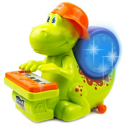 Toysery Musical Dinosaur Toy for Kids & Babies - Dinosaur with Piano Keyboard and Drum Musical Toy Set - Best Educational Kids Baby Gift Musical (Best Piano For Kids)