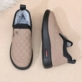 thumbnail image 4 of Fuzzy Winter Ankle Boots for Women Quilted Waterptoof Slip on Non Slip Snow Booties Comfy Loafers Walking Shoes, 4 of 7