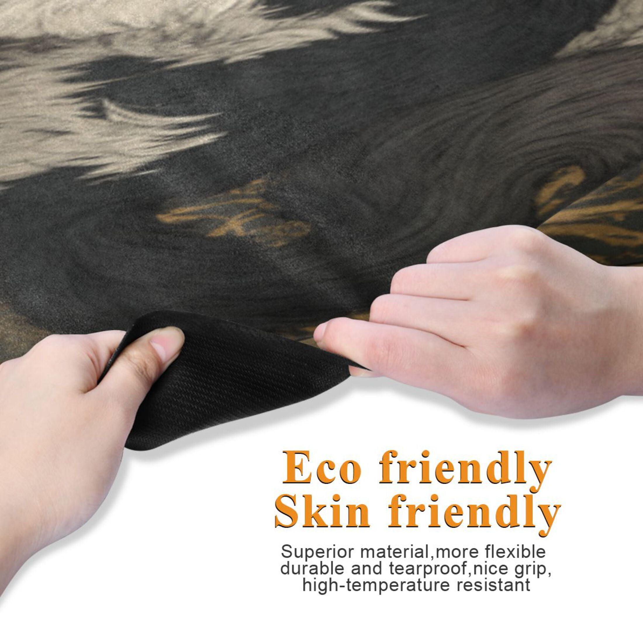 BZSMCE Yoga Mat Women Fitness Mat Ebony and Ivory Pattern