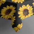 thumbnail image 5 of Black Yellow Sunflower Pattern Square Tablecloth,Waterproof Square Table Cover,Wipeable Spillproof Washable Table Cover for Home Kitchen Party Decor 52"x52"(132x132cm), 5 of 6