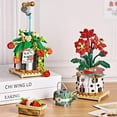 thumbnail image 5 of SKQIT Mini Building Blocks Bonsai Plant Model Set,Simulation Particle Flower Succulent Botanical Collection Construction Building Bricks Toy,Home Decor,13+(Strawberry), 5 of 7