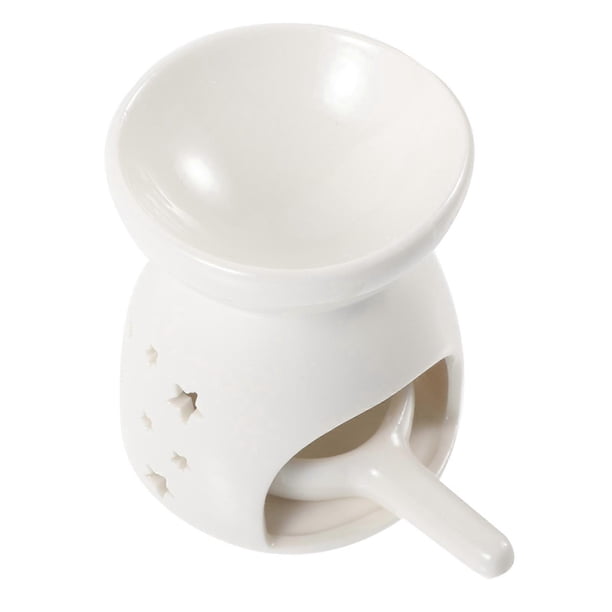 Ceramic Tealight Candle Holder and Essential Oil Burner for Home Decor White HeatResistant 1 Set