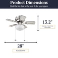 thumbnail image 3 of Prominence Home Hero 28 Inch Flush Mount LED Ceiling Fan, Brushed Nickel, 3 of 12