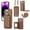 Brown, variant on ELEHOLD Case for iPhone 14 Pro Max,Detachable Lanyard Crossbody Leather Wallet Case with Ring Holder & Mirror,White