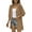 Khaki, variant on Cardigan for Women Draped Three Quarter Sleeve Open Front Longline Layer with Easy Flow And Textured Detail Open Front Coat