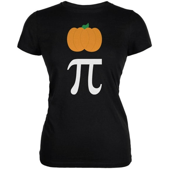Halloween Women's Juniors Math Pi Costume Pumpkin Day Short Sleeve Graphic Tee