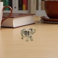 thumbnail image 4 of CIMAXIC Golden Brass Elephant Ornament, Vintage Design for Living Room and Study Decor, 4 of 7