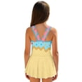 thumbnail image 2 of Xixirimido Ice Cream Cone Hearts Print Girls One Piece Swimsuits Sleeveless Swim Dress for Girls Skirted Bathing Suit Hawaiian Skirt Swimwear UPF 50+ Sun Protection, 6-7 Years, 2 of 7