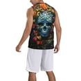 thumbnail image 2 of Pofeuu Butterfly Flower Skull A Print Basketball Jersey, Shirts for Men Youth Basketball Jersey Crew Neck-4X-Large, 2 of 6