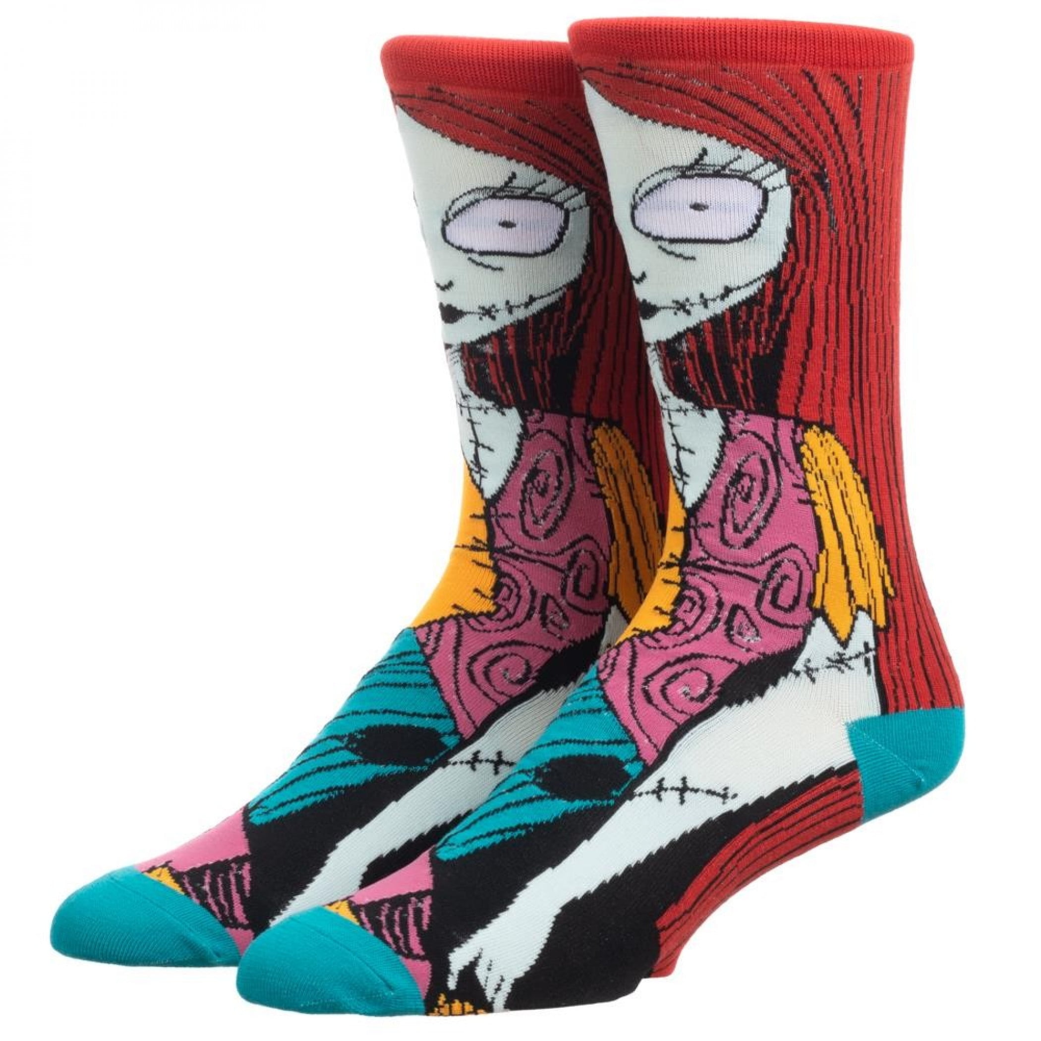 Womens The Nightmare Before Christmas Knee Socks Jack Skellington And Sally Crew Sock