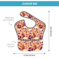 thumbnail image 4 of Hirioo Skull rock record for Baby Waterproof Pocket Bib Adjustable Closed for Babies Toddlers with Large Pocket 6-24Months, 4 of 8