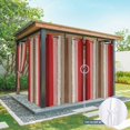 thumbnail image 6 of Red Pink Outdoor Curtains for Patio Waterproof,Windproof Privacy Curtains with Weighted Bottom,Farmhouse Wood Grain Vintage Brown Striped Outside Drapes for Picnic Garage Yard Cabana 54"x84" 1 Panel, 6 of 8