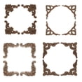 thumbnail image 3 of 4 PCS Talla de madera Calcomanía floral madera tallada apliques for muebles Armario Marco de puerta Marco de pared Decoración de la casa Artesanía, 3 of 4