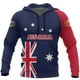 thumbnail image 3 of Sudadera con estampado de la bandera de Australia, sudadera con emblema nacional de moda, sudadera con capucha con estampado 3D de canguro para hombres, sudaderas casuales para niños, 3 of 5