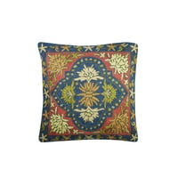 Mogul Indian Ethnic Cushion Cover Suzani Embroidered Cotton Decorative Pillow Cases Sofa Cushion Cover 16x16