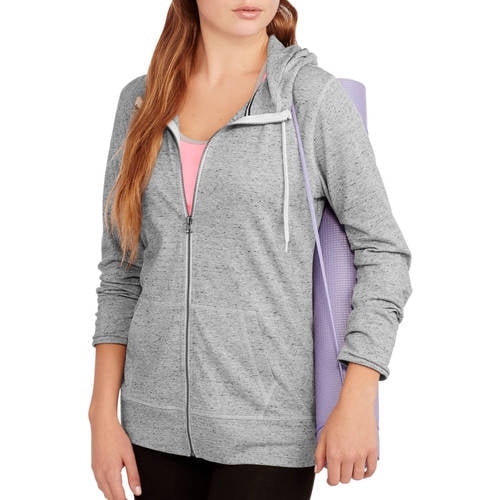 danskin now women's full zip vintage hoodie
