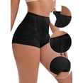 thumbnail image 3 of DARING DIVA High-Waisted Butt Lifting Underwear Seamless Panties M Black, Light Brown, 3 of 6
