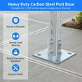 thumbnail image 3 of 4 PCS Strut Post Bases, 4 Slotted Holes U Post Base for 1-5/8 Inches Square Single Channel, 5.7 x 5.7 Inches Large Panel Anti-Tilt Ground Bracket, Heavy Duty Galvanized Carbon Steel Floor Post Base, 3 of 7