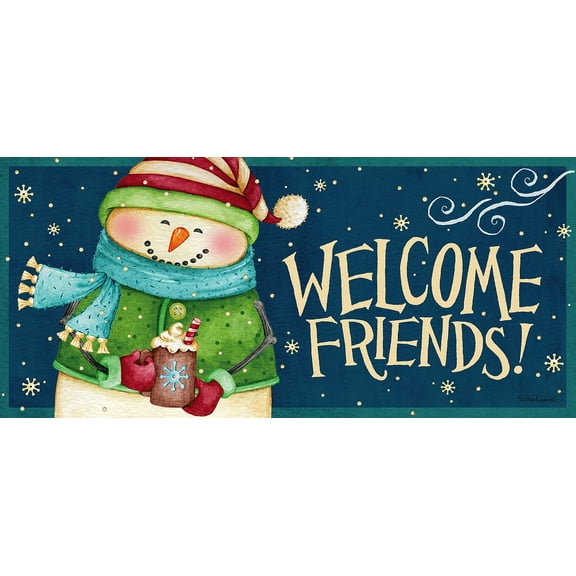 Evergreen Indoor/Outdoor Bird Floor Mats & Doormats, Blue, 22" x 10"