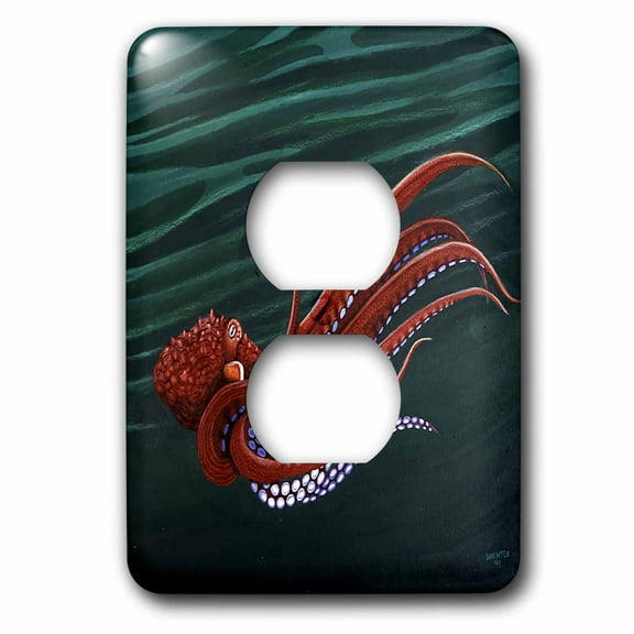 3dRose, OCTOPUS, 2 plug outlet cover