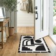 thumbnail image 2 of ODIKA 2'x3' Washable Accent Rug Black White Geometric Archways Design Elegant Contemporary with Artistic Symmetry for Bedroom, Nursery, RV, Pet Friendly, Bedside Mat, 2 of 7
