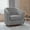 Gray, variant on Merrick Lane Faux Leather Upholstered Club Style Barrel Chair with Sloped Armrests and 360 Degree Swivel Base in a Brushed Gold Vinyl Wrap - Brown