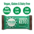 thumbnail image 3 of Pulsin Choc Mint & Peanut Vegan Keto Bar 50g, British Import (Pack of 3), 3 of 4